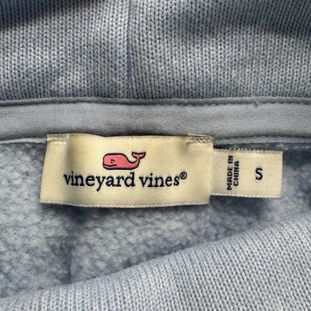 Vineyard Vines Pullover Women’s Size S Light Blue Oversized Funnel Neck - Picture 4 of 6